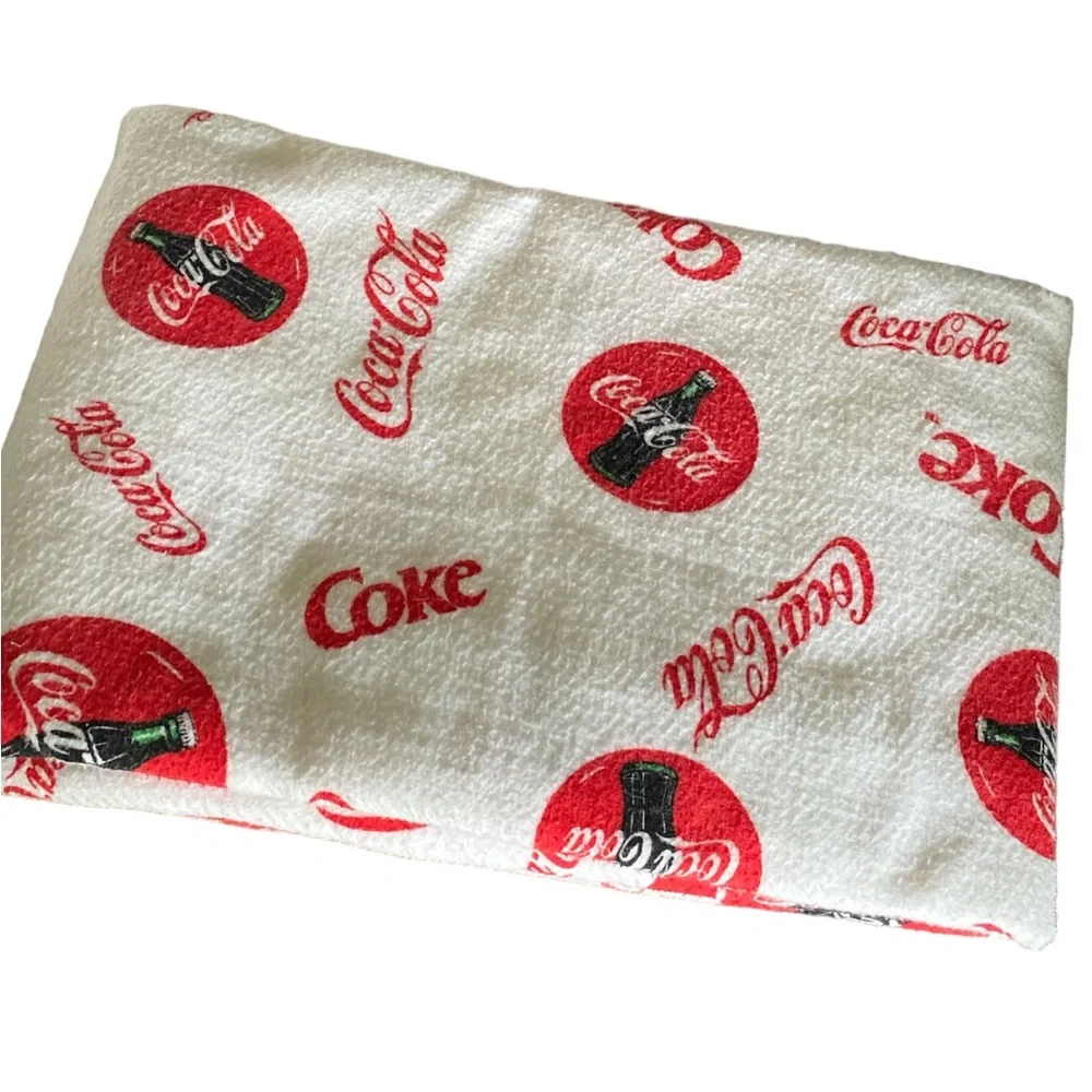 Vintage 1997 The Coca Cola Brand Coke Bottle Logo Blanket